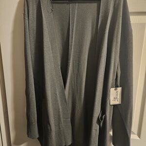 BRAND NEW TERRA & SKY CORE CARDIGAN GREEN MIDNIGHT 1X (16W-18W)